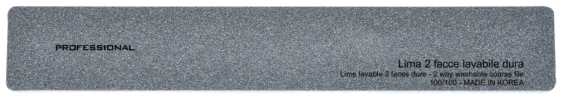 CT-15945.2_XanitaliaPro Nagelfeile mit Zwei Zonen, Dick, Waschbar Hart 100/100 Grau