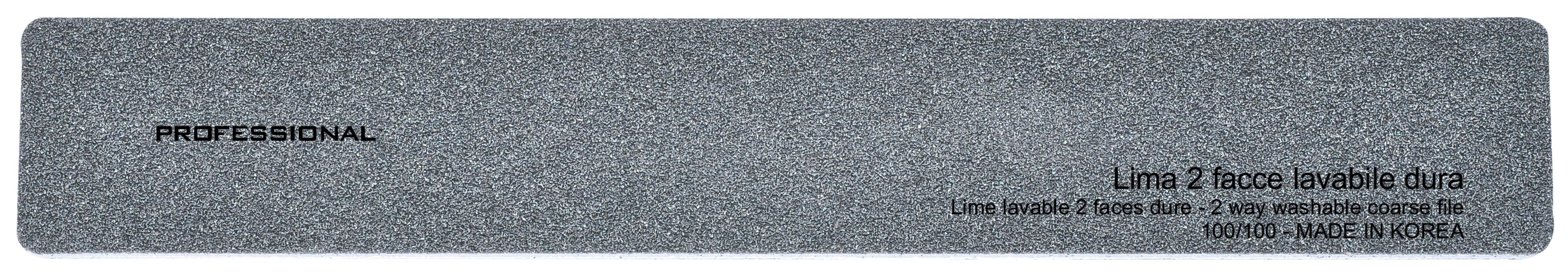 CT-15945.2_XanitaliaPro Nagelfeile mit Zwei Zonen, Dick, Waschbar Hart 100/100 Grau