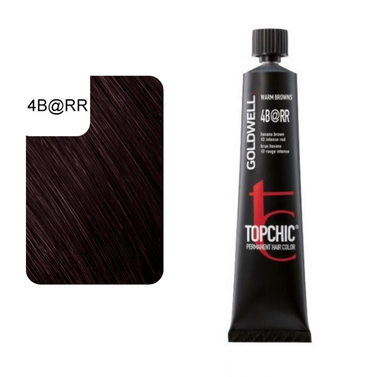 CT-10025.121_CT-10025.36_Goldwell Topchic Permanente Haarfarbe 60 ml 4B@RR - havannabraun elumenated intensives rot