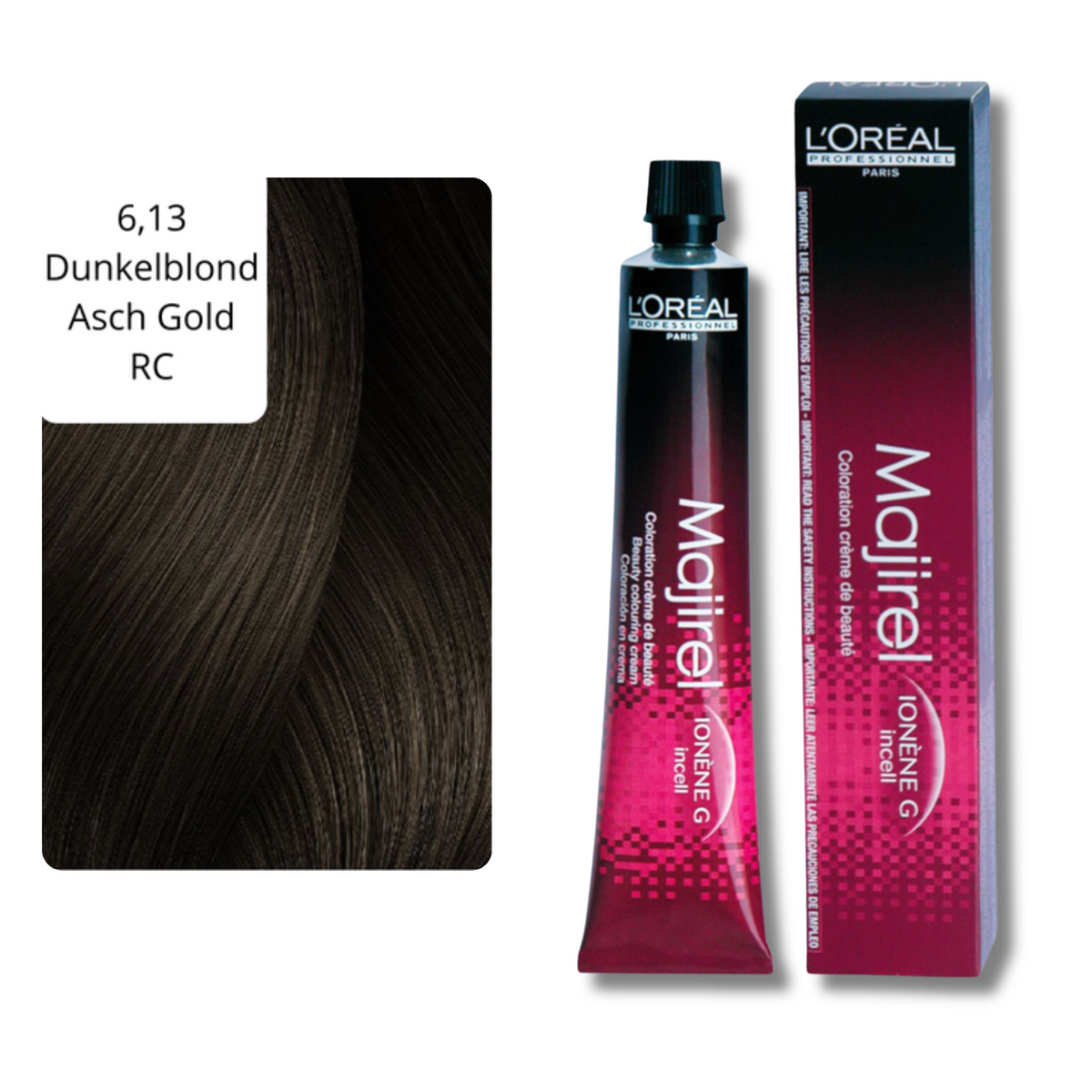 CT-10092.37_CT-10092.154_Loreal Majirel Haarfarbe 50 ml - 6,13 Dunkelblond Asch Gold RC