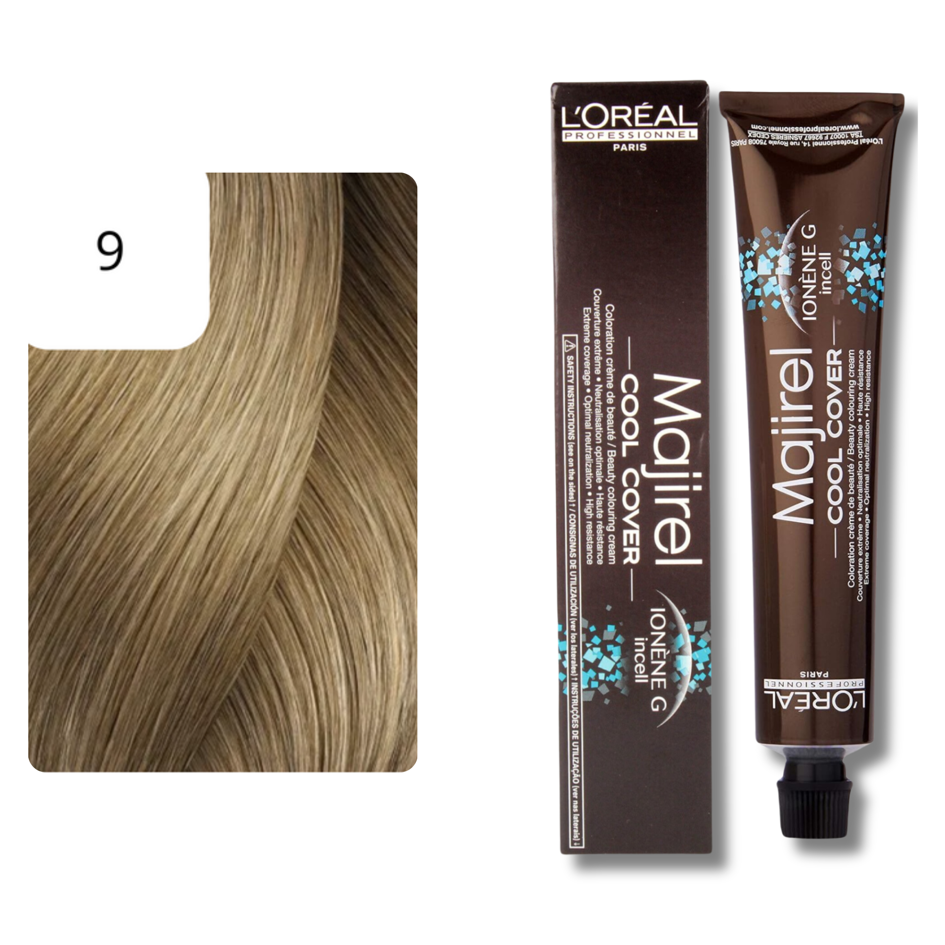 CT-10086.5_L'Oréal Professionnel Majirel Cool Cover Haarfarbe - 50 ml > 9 Sehr Helles Blond