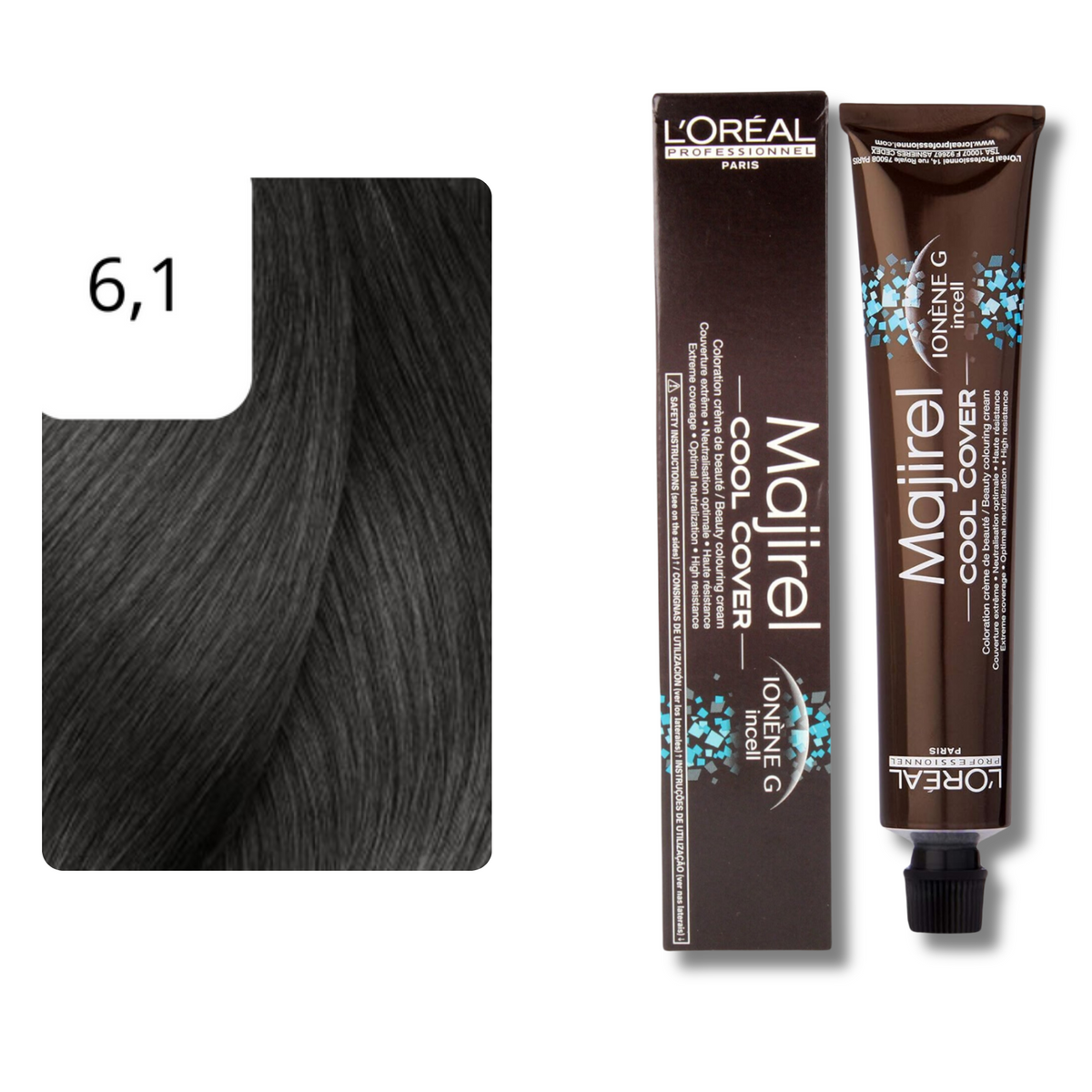 CT-10086.13_L'Oréal Professionnel Majirel Cool Cover Haarfarbe - 6,1 Dunkelblond Asch