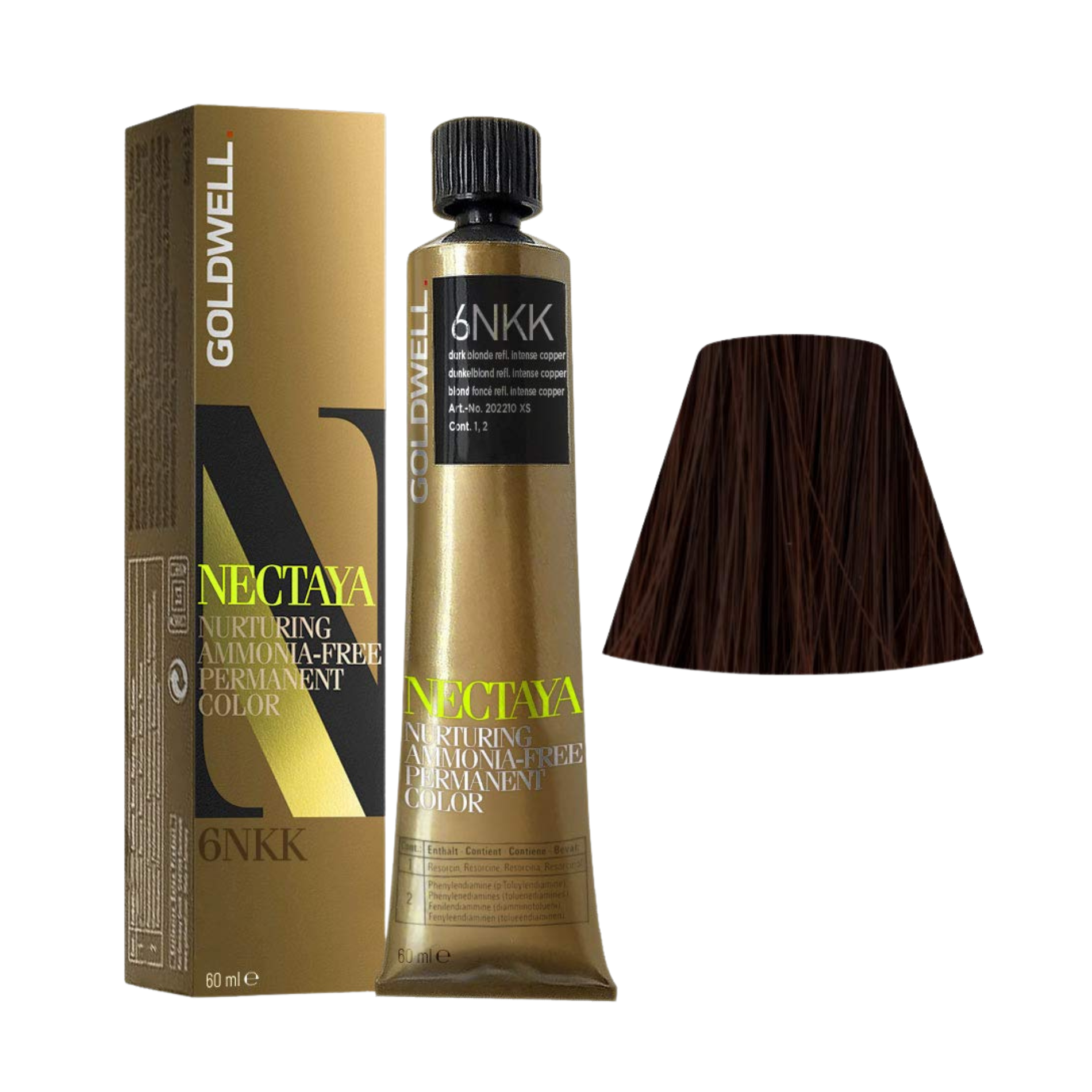 CT-10026.39_Goldwell Nectaya Tube 60ml 6NKK - dunkelblond refl. intensiv kupfer