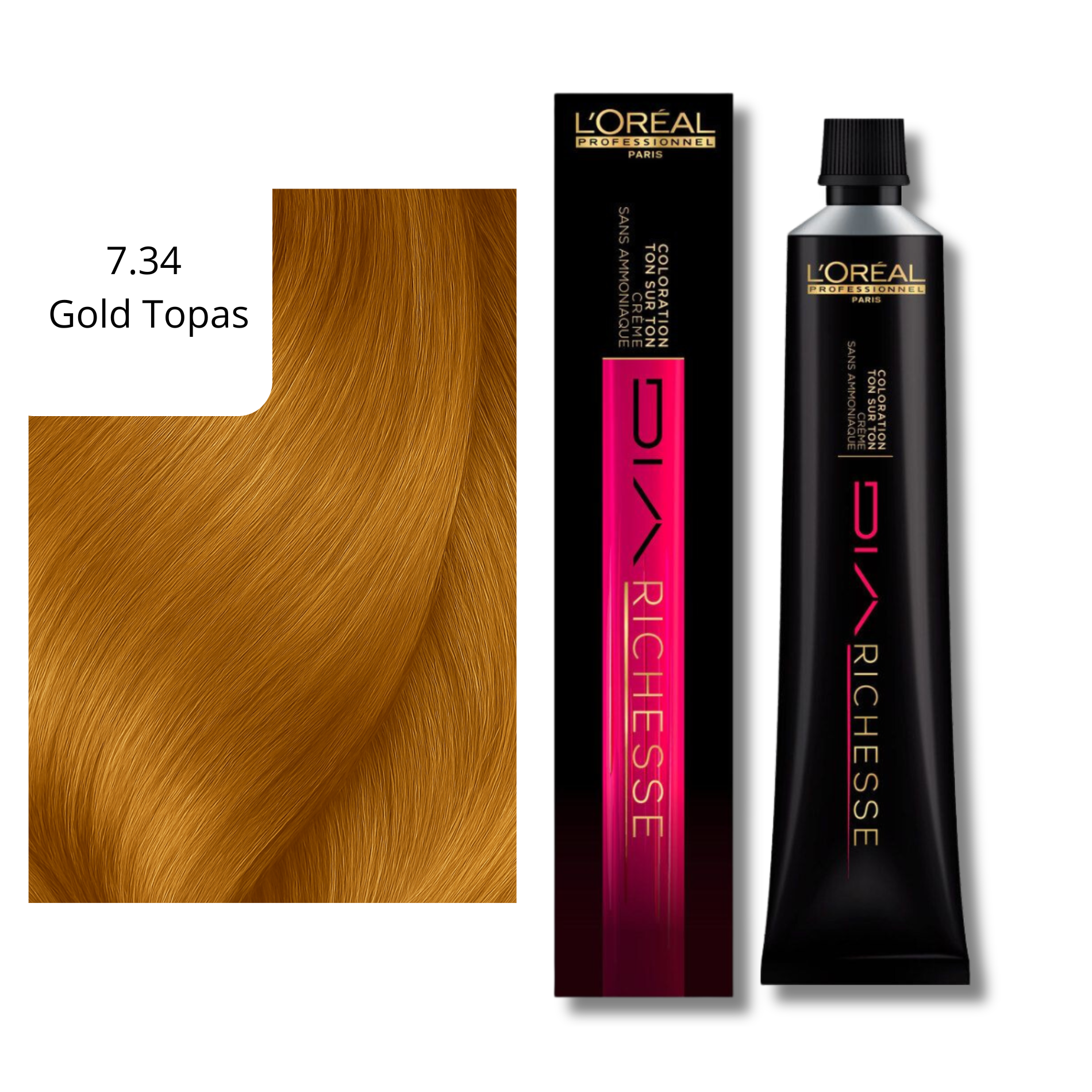 CT-10097.55_L'Oréal Professionnel Diarichesse Haartönung 50ml - 7.34 Gold Topas