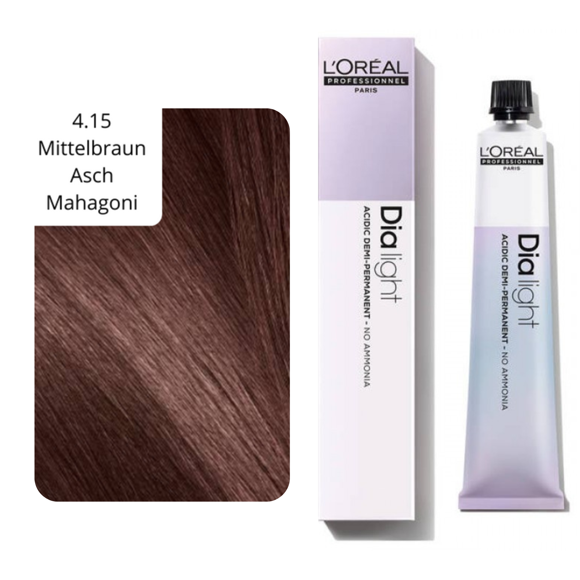 CT-10098.5_L'Oréal Professionnel Dialight Haartönung 4.15 Mittelbraun Asch Mahagoni 50 ml