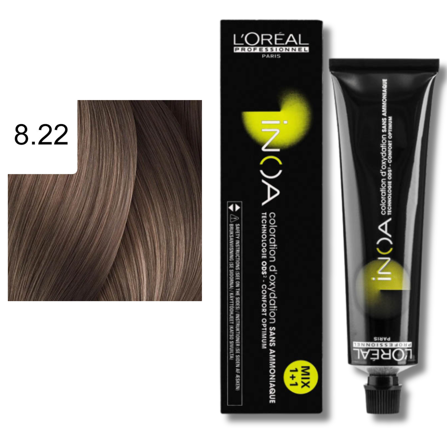 CT-10082.1_CT-10082.38_L'Oréal Professionnel Inoa Haarfarbe 8,22 Hellblond Tiefes Irisé