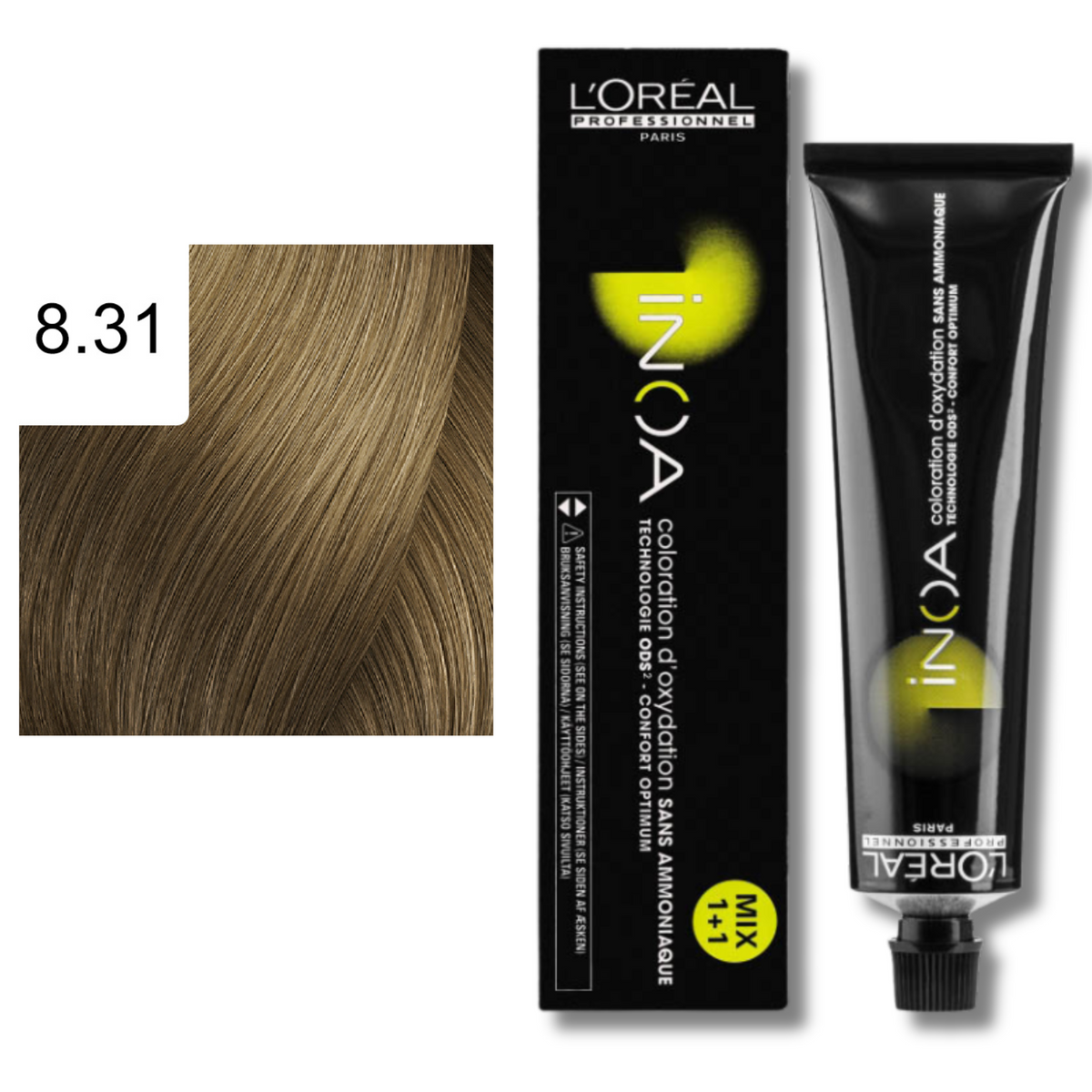 CT-10082.99_CT-10082.38_L'Oréal Professionnel Inoa Haarfarbe 8,31 Hellblond Gold Asch