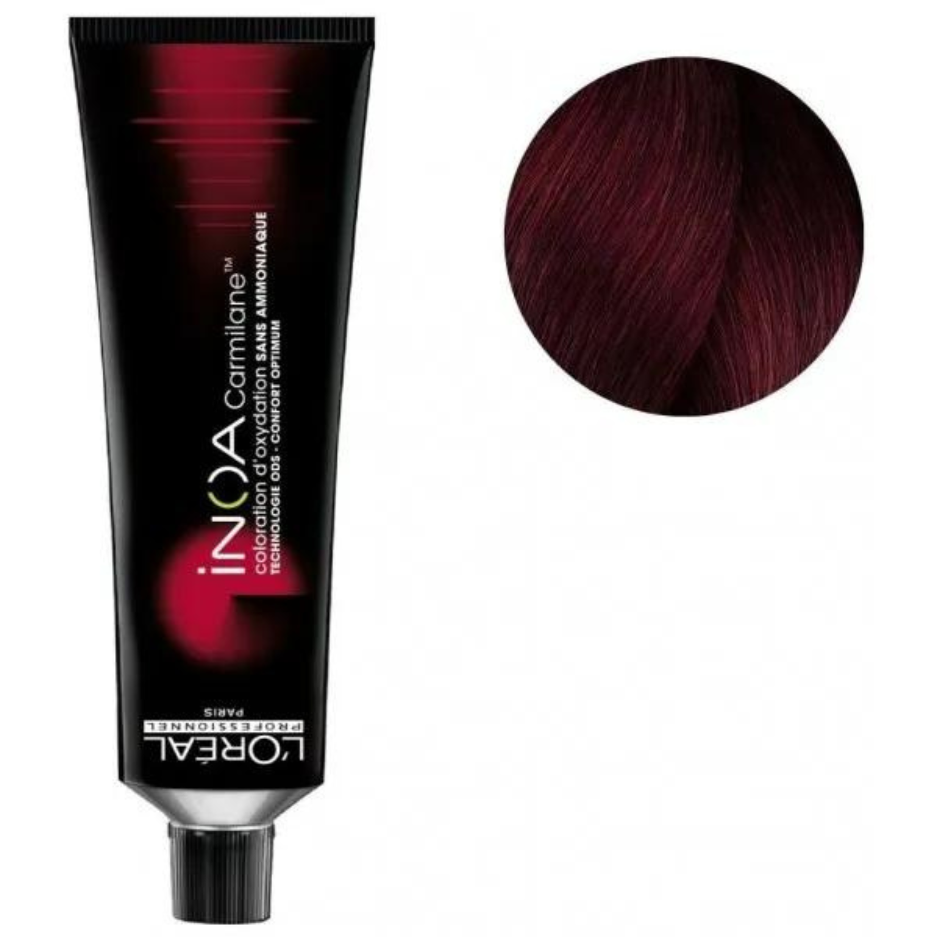 CT-10083_Loreal Inoa Carmilane Haarfarbe 60ml 4.62 Mittelbraun Rot Irisé