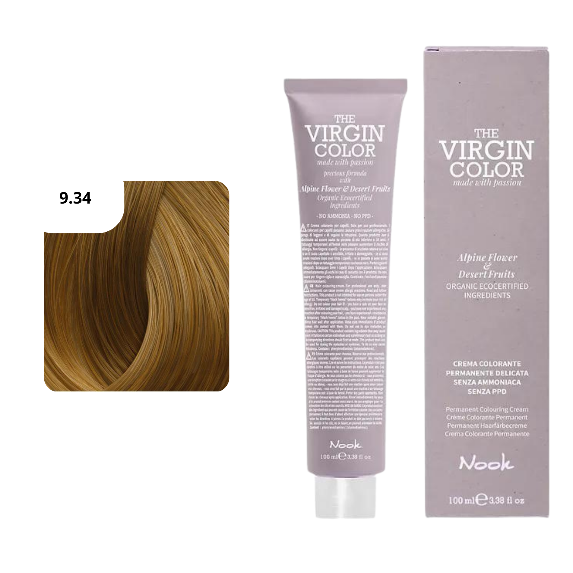 CT-17463.2_Nook Virgin Color Haarfarbe 9.34 Sehr hellblond goldener Fassbinder 100 ml