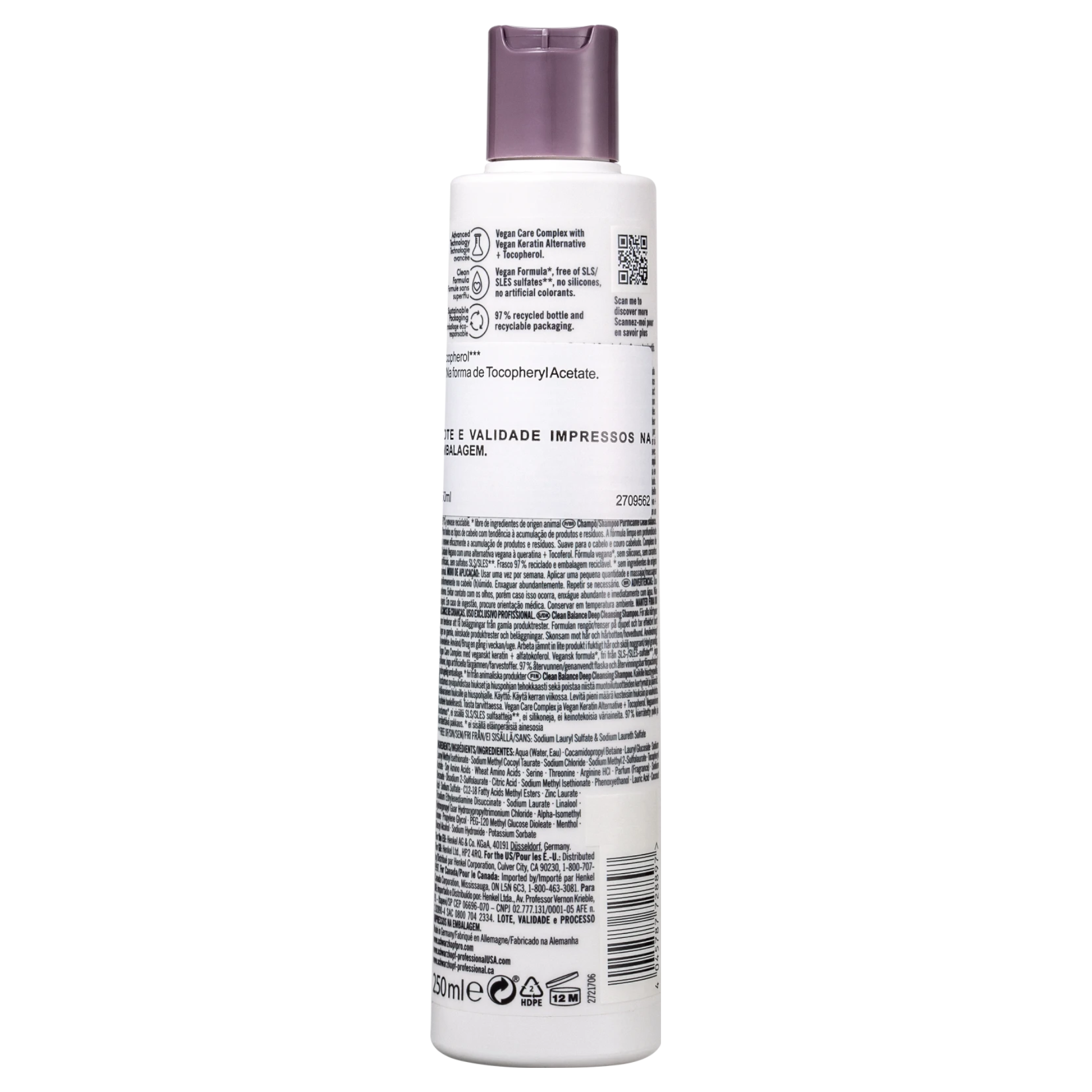 CT-14244.1_Schwarzkopf Professional BC Bonacure Clean Balance Tiefenreinigendes Shampoo - 250ml