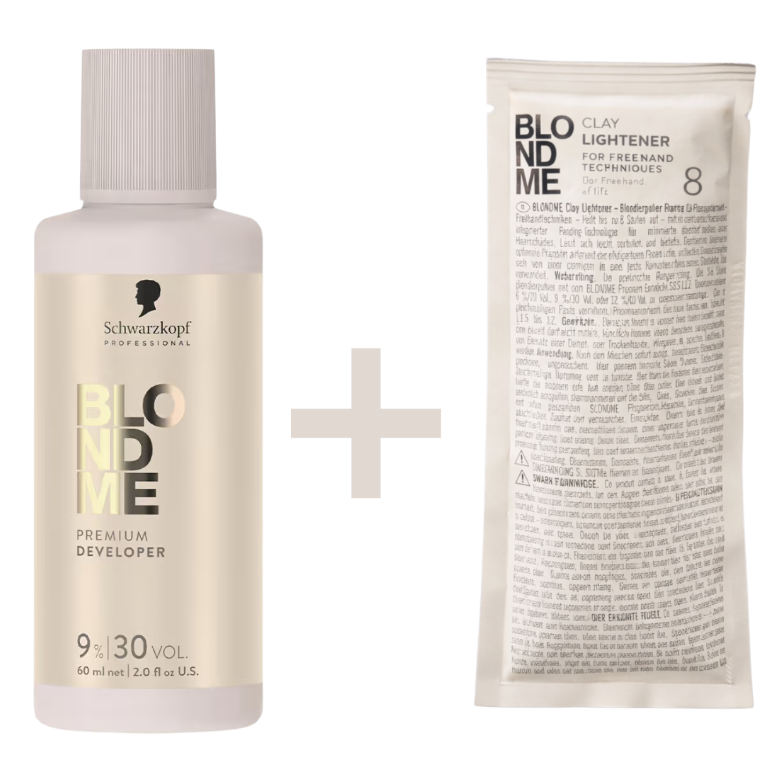 Schwarzkopf Professional BlondMe Clay Lightener 8 & Développeur