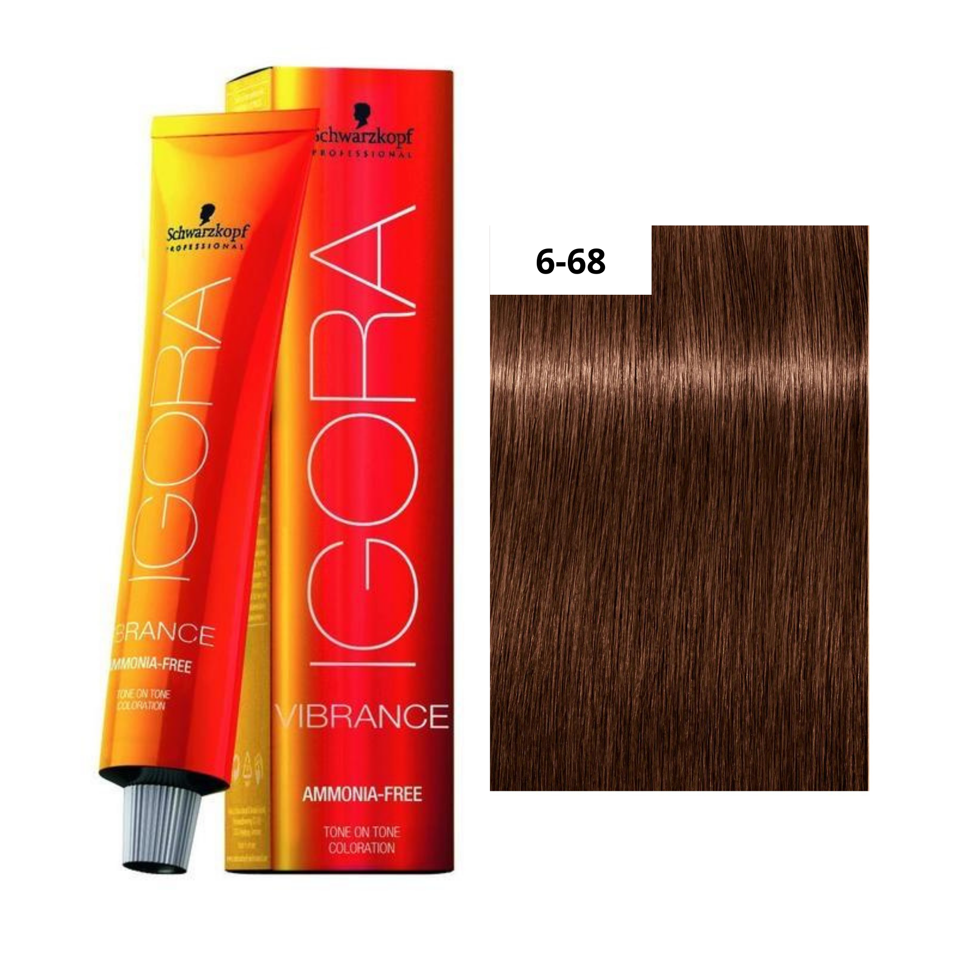 CT-10076.30_Schwarzkopf Professional IGORA VIBRANCE Ammonia-Free - 60 ml  -6-68 Dunkelblond Schoko Rot