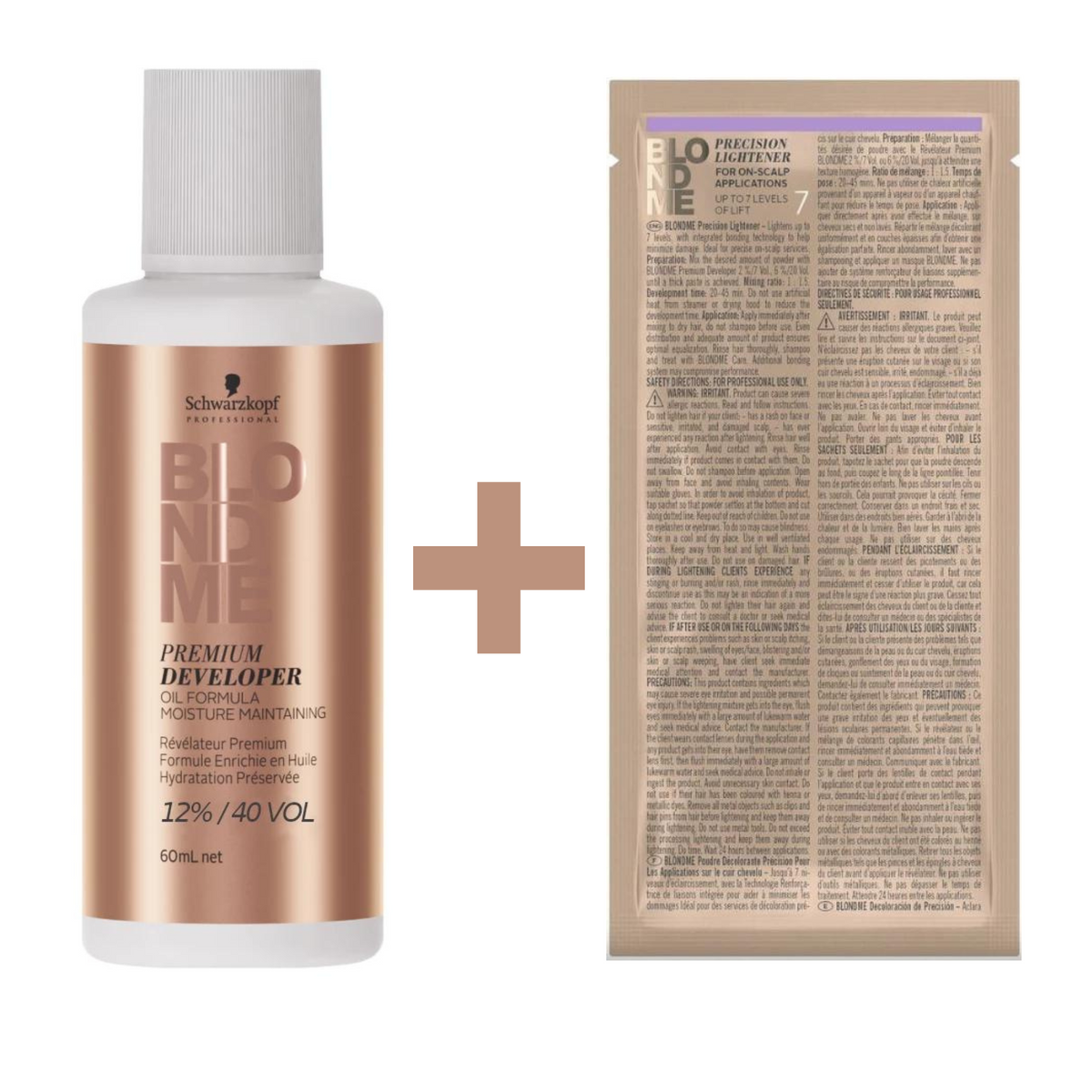 CT-17025_Schwarzkopf Professional BlondMe Premium Bleichpulver & Developer Set - 23g & 60ml - 12% - 40 Vol
