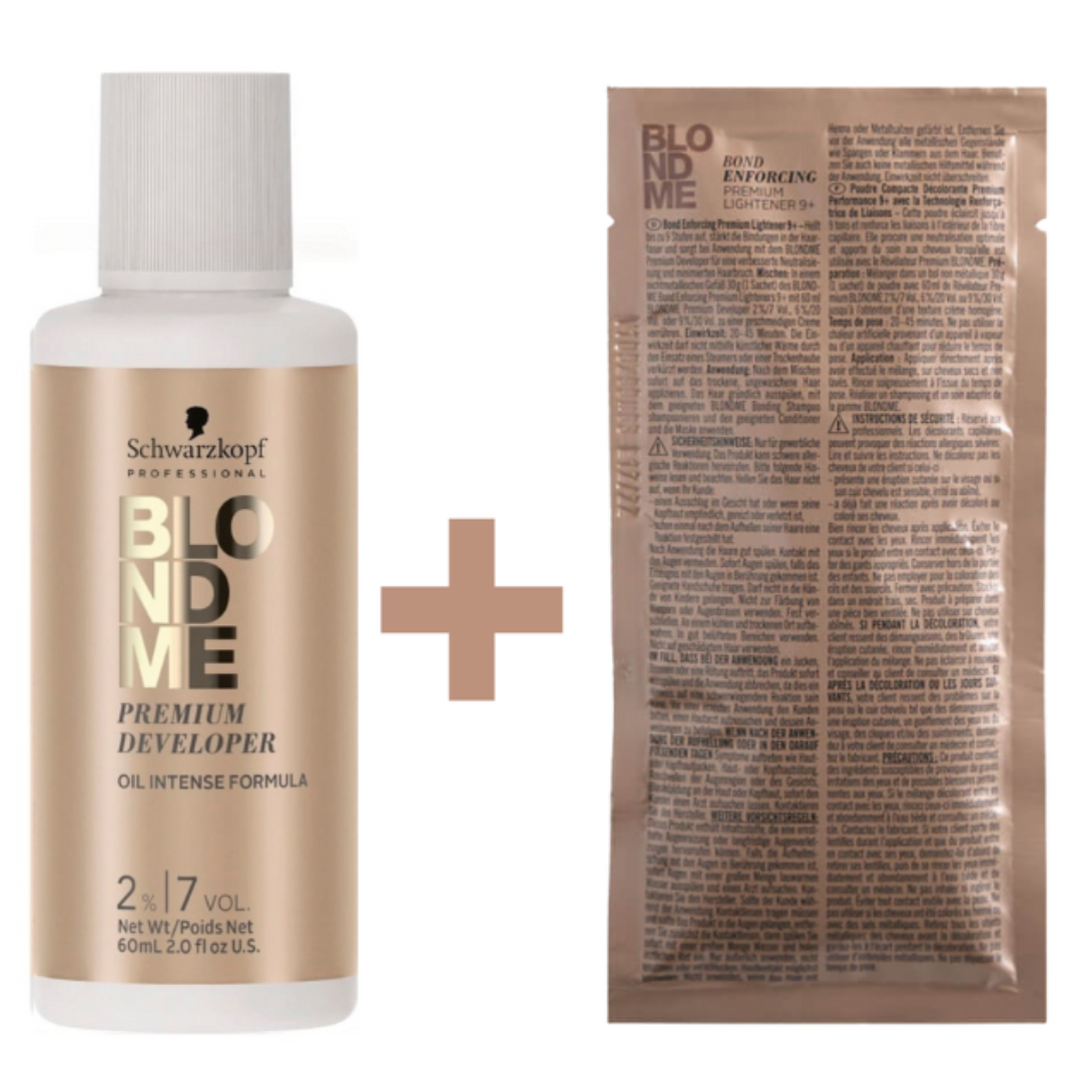 CT-18240.1_Schwarzkopf Professional Premium Lightener 9+ & Developer 23 g & 60ml - 2% - 7 Vol