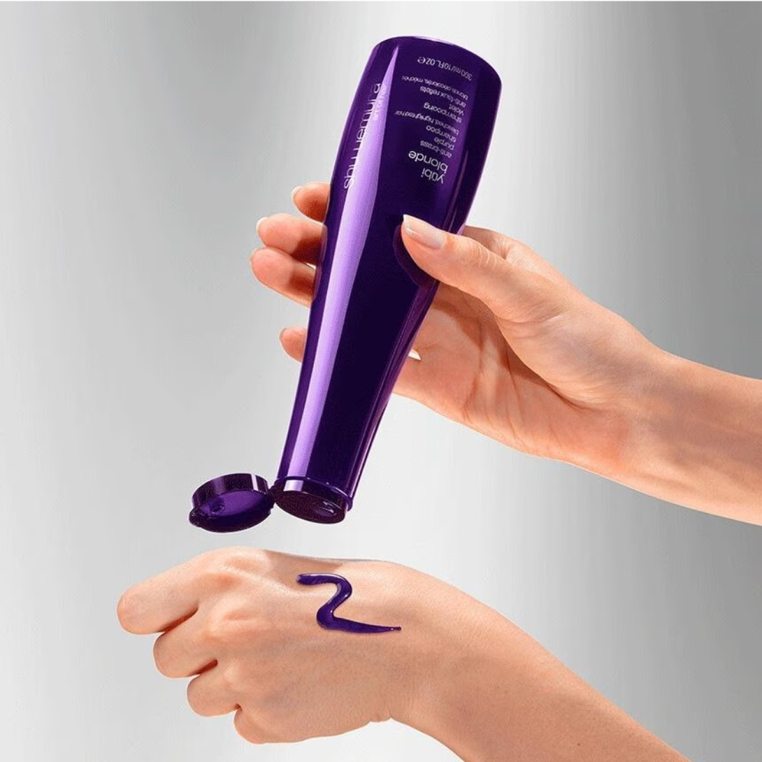 shu uemura Yubi Blonde Shampooing violet anti-faux reflets
